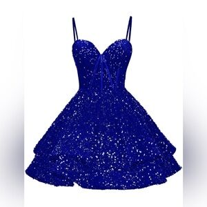 Sparkling Blue Sequin Dress